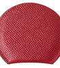 Dolce & Gabbana Red Calfskin Leather Round Hand Mirror Holder
