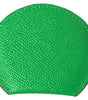 Dolce & Gabbana Green Calfskin Leather Round Logo Hand Mirror Holder