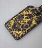 Dolce & Gabbana Multicolor Leopard Dauphine Leather DG Logo Luggage Tag