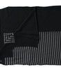 Dolce & Gabbana Black Gray Stripe Wool Neck Wrap Shawl Scarf