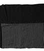 Dolce & Gabbana Black Gray Stripe Wool Neck Wrap Shawl Scarf