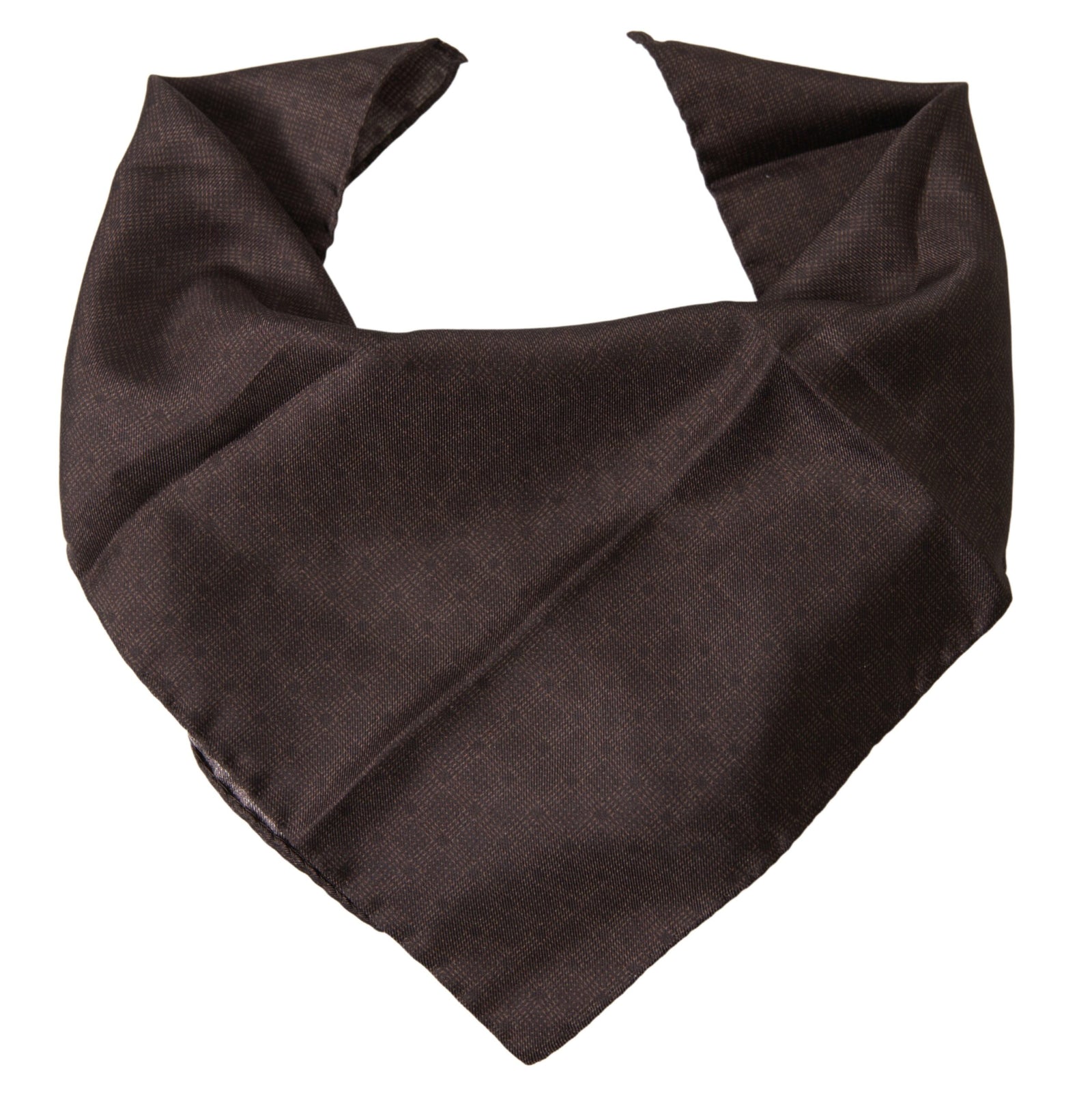 Foulard carré en soie élégant pour homme Dolce &amp; Gabbana, marron riche
