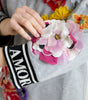 Dolce & Gabbana Gray DG Amore Queen Floral Pullover Sweater