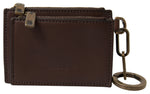 Portefeuille porte-monnaie élégant en cuir marron Dolce & Gabbana