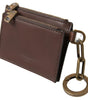Portefeuille porte-monnaie élégant en cuir marron Dolce & Gabbana