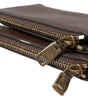 Portefeuille porte-monnaie élégant en cuir marron Dolce & Gabbana