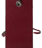 Porte-cartes élégant en cuir rouge Dolce & Gabbana avec cordon