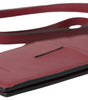 Porte-cartes élégant en cuir rouge Dolce & Gabbana avec cordon