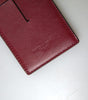 Porte-cartes élégant en cuir rouge Dolce & Gabbana avec cordon