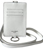 Dolce & Gabbana White Leather Lanyard Logo Card Holder Men Wallet