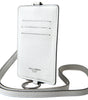 Dolce & Gabbana White Leather Lanyard Logo Card Holder Men Wallet
