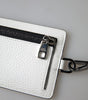 Dolce & Gabbana White Leather Lanyard Logo Card Holder Men Wallet