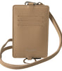 Portefeuille porte-cartes élégant en cuir beige Dolce & Gabbana