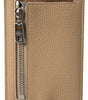 Portefeuille porte-cartes élégant en cuir beige Dolce & Gabbana