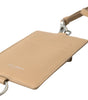 Portefeuille porte-cartes élégant en cuir beige Dolce & Gabbana