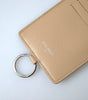 Portefeuille porte-cartes élégant en cuir beige Dolce & Gabbana