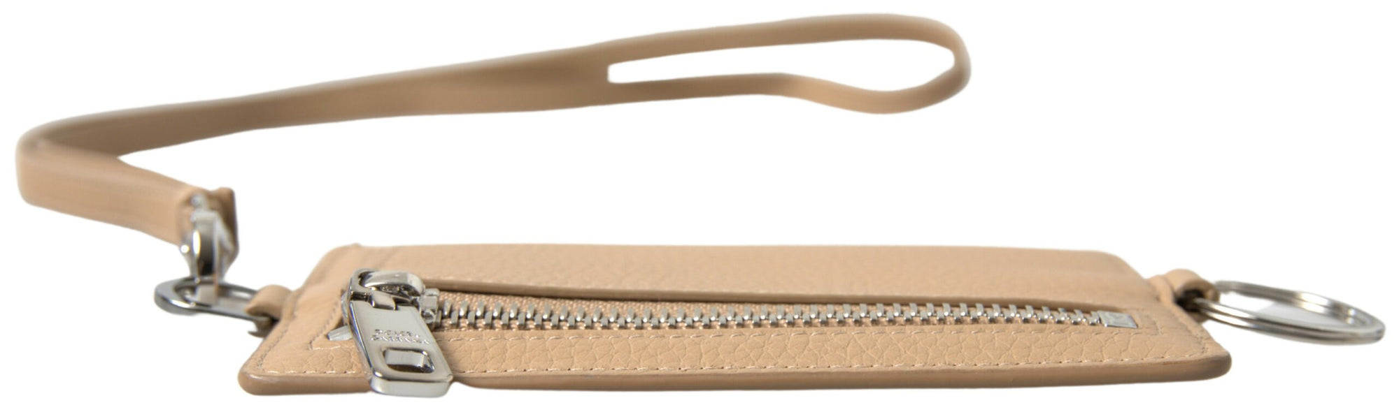 Portefeuille porte-cartes élégant en cuir beige Dolce & Gabbana
