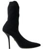 Dolce & Gabbana Elegant Black Viscose Mid-Calf Boots