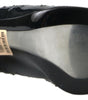 Dolce & Gabbana Black CINDERELLA Floral Crystal Heels Shoes