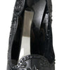Dolce & Gabbana Black CINDERELLA Floral Crystal Heels Shoes
