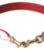 Dolce & Gabbana White Leather Studded Bag Shoulder Strap