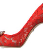 Dolce & Gabbana Red Taormina Lace Crystal Heels Pumps Shoes