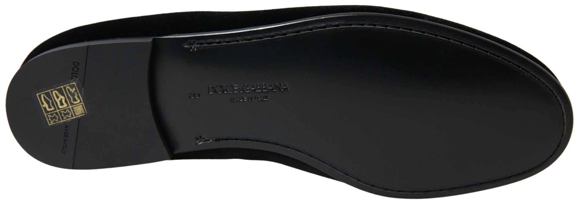 Dolce &amp; Gabbana Elegant Velvet Black Loafers for Men