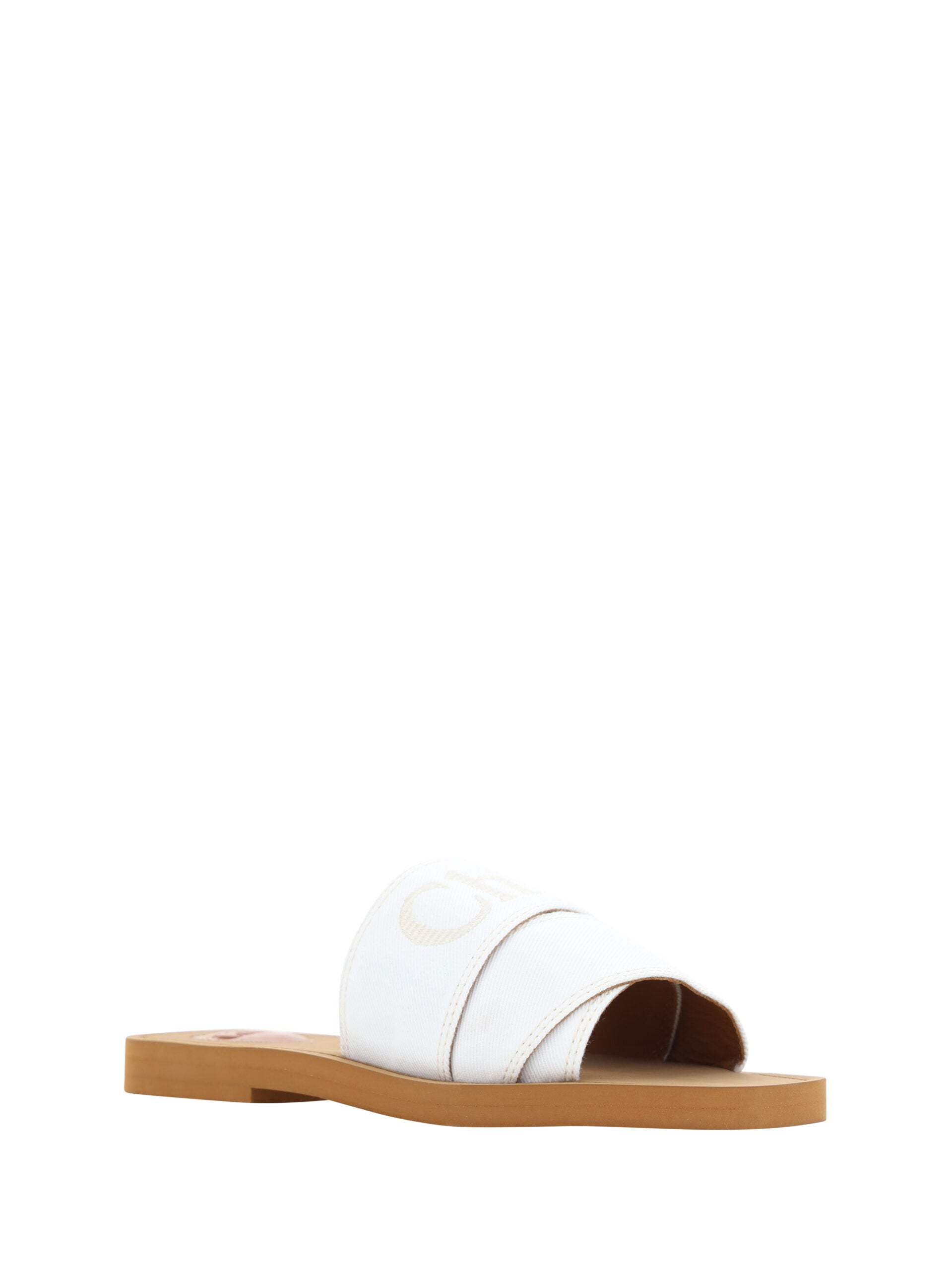 Sandales Chloé élégantes en coton blanc