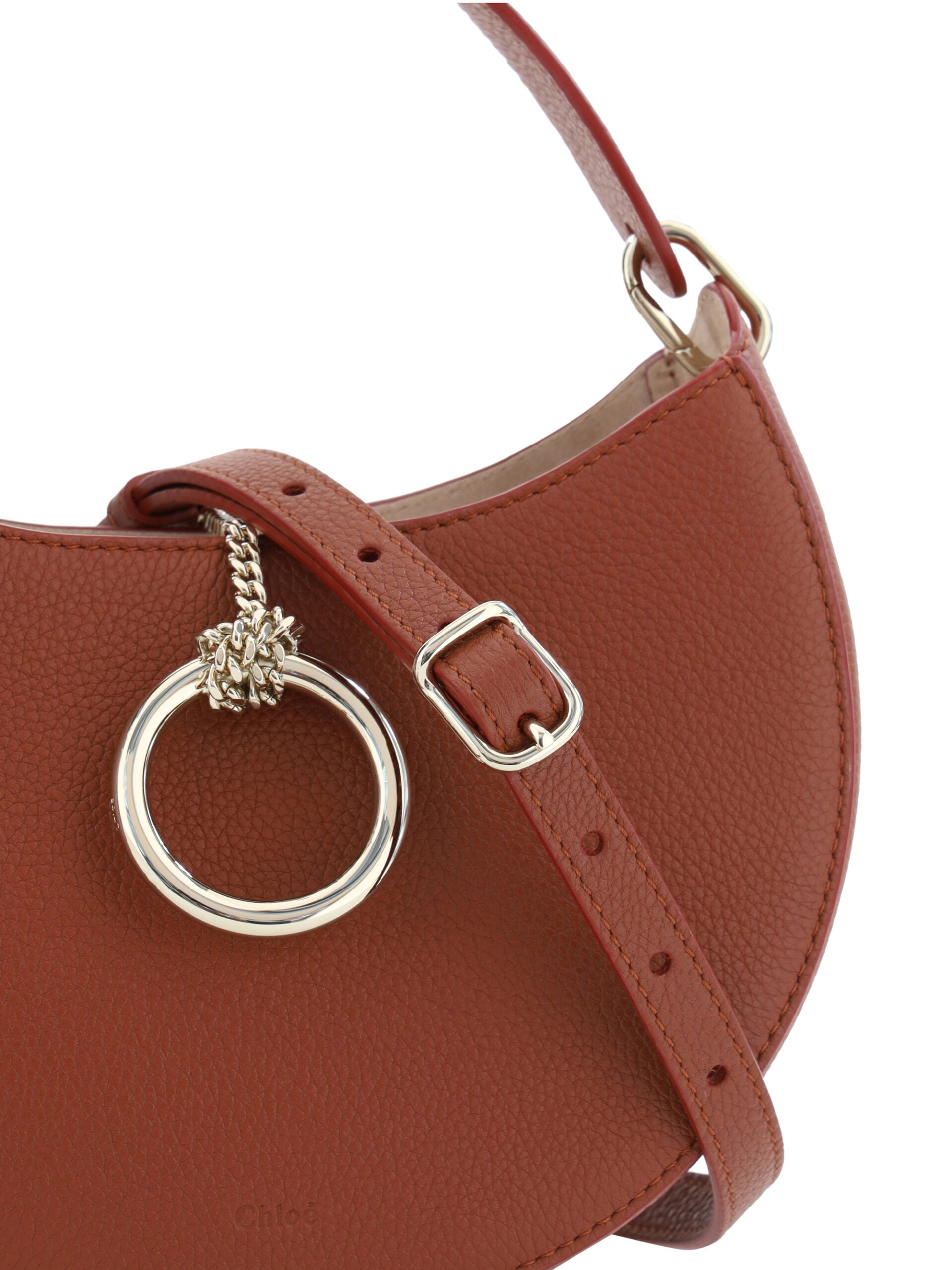 Petit sac à bandoulière en cuir Arlène marron sépia Chloé