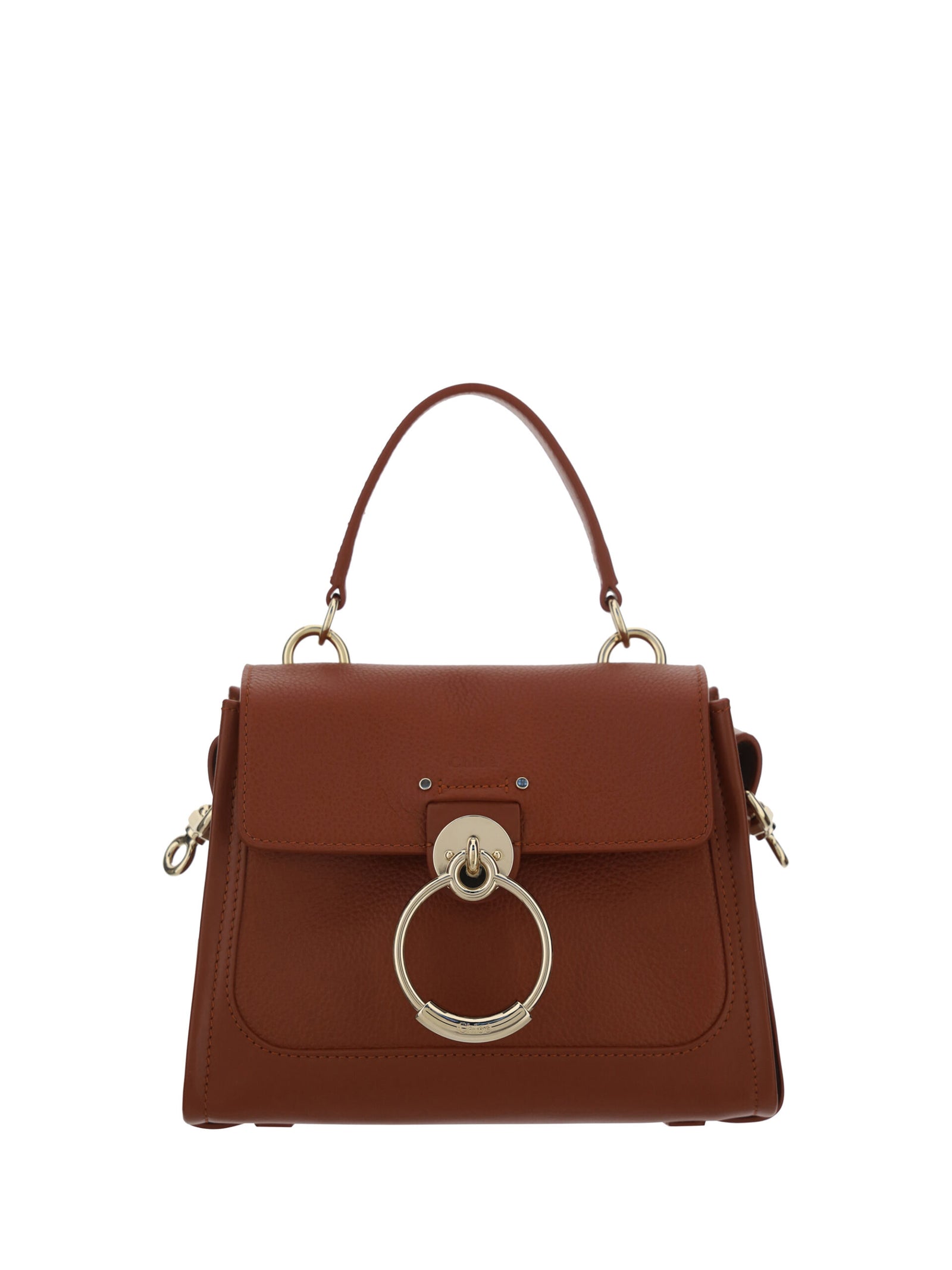 Sac à main Chloé élégant en cuir de veau marron sépia