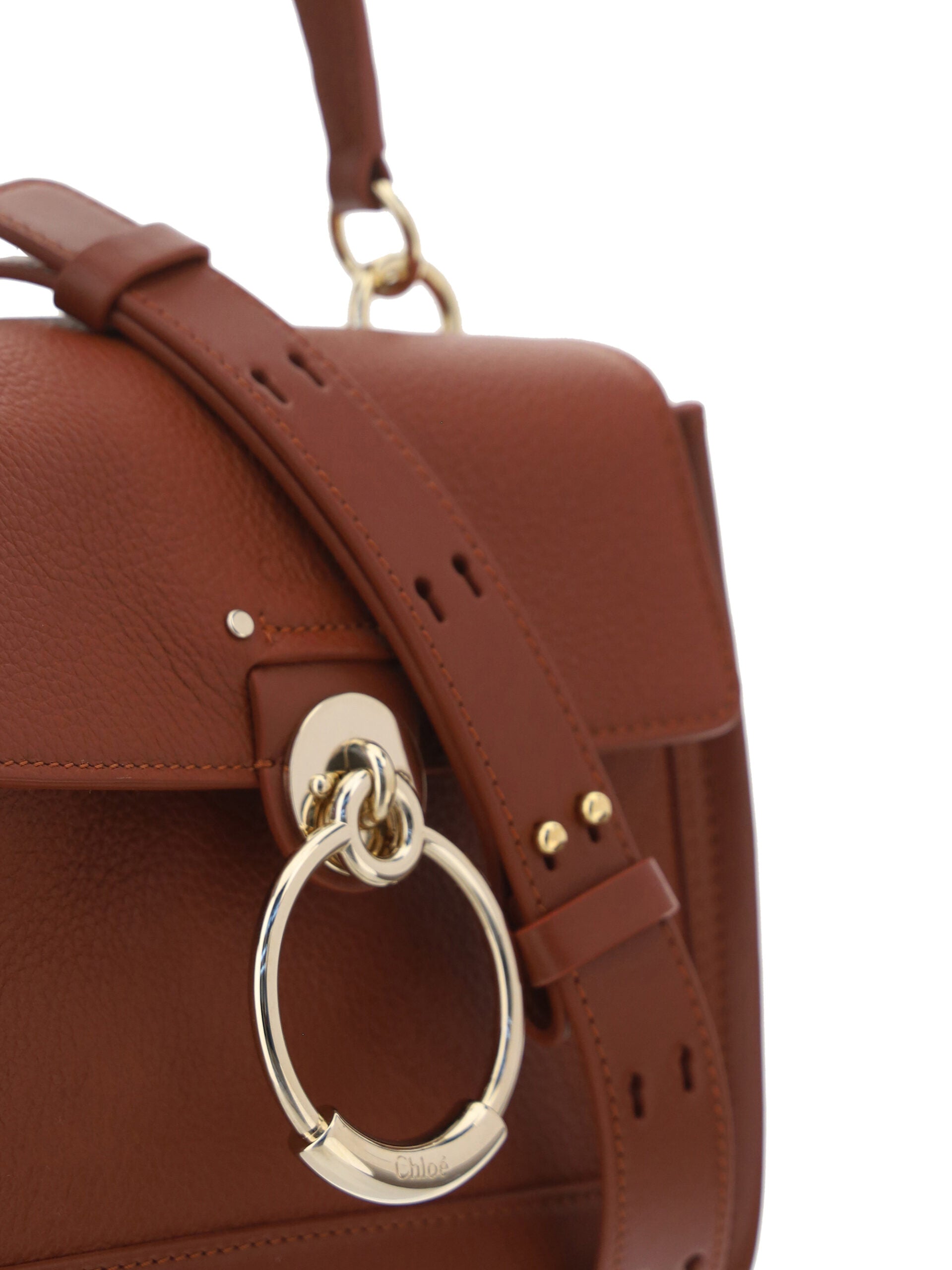 Sac à main Chloé élégant en cuir de veau marron sépia