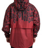 Dolce & Gabbana Red Leopard Hooded Rain Coat Jacket