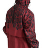 Dolce & Gabbana Red Leopard Hooded Rain Coat Jacket