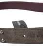 Dolce & Gabbana Brown Leather Metal Buckle Men Cintura Belt