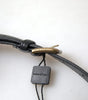 Dolce & Gabbana Black Leather Gold Metal Buckle Men Belt