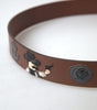 Dolce & Gabbana Brown Leather #DGFAMLY Square Buckle Belt