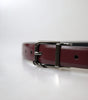 Dolce & Gabbana Bordeaux Leather Silver Metal Buckle Belt