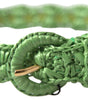 Dolce & Gabbana Green Viscose Weaved Skinny Waist Belt