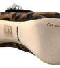 Dolce & Gabbana Black Brown Calf Leopard Heel Mary Jane Pump Shoes