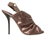 Dolce &amp; Gabbana - Escarpins élégants à bride arrière en marron clair