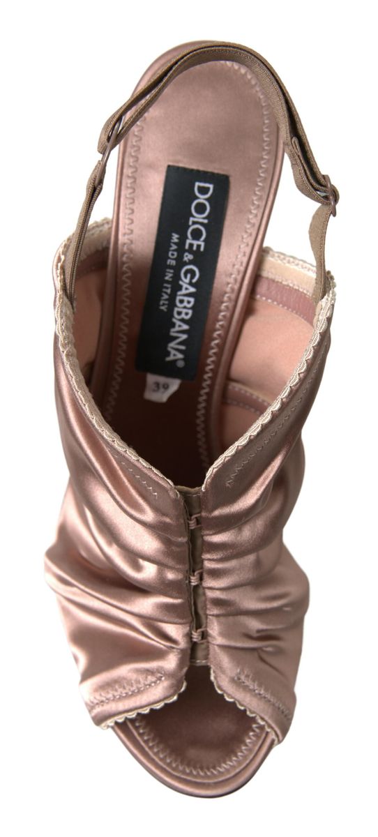 Dolce &amp; Gabbana - Escarpins élégants à bride arrière en marron clair