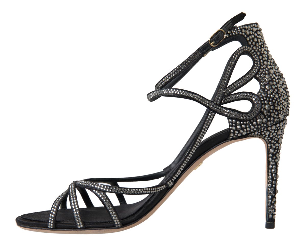 Sandales à talons aiguilles élégantes Keira à strass Dolce &amp; Gabbana
