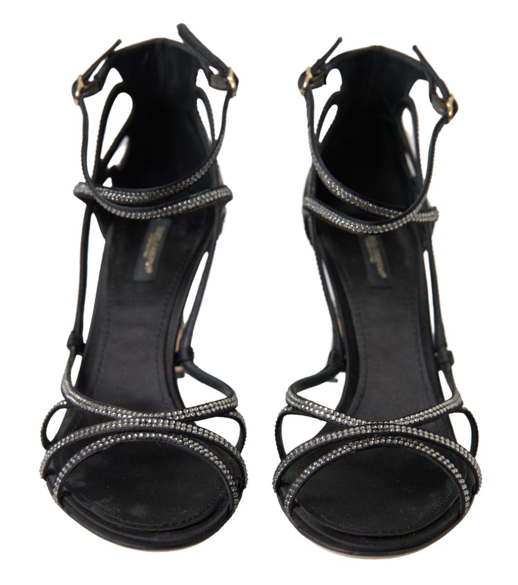 Sandales à talons aiguilles élégantes Keira à strass Dolce &amp; Gabbana