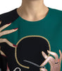 Dolce & Gabbana Multicolor Long Sleeves A-line Maxi Dress
