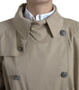 Dolce & Gabbana Khaki Double Breasted Trench Coat Jacket