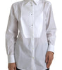 Chemise élégante en popeline de coton blanche Dolce & Gabbana