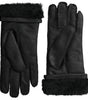 Dolce & Gabbana Elegant Black Leather Winter Gloves