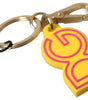 Dolce & Gabbana Chic Yellow Logo-Engraved Keychain