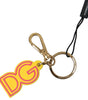 Dolce & Gabbana Chic Yellow Logo-Engraved Keychain