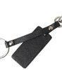 Porte-clés élégant en cuir noir Dolce &amp; Gabbana